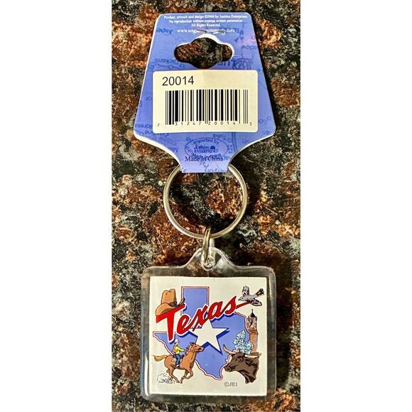 NWT 3 Variety Set Of Souvenir Statements Texas Map Keychains - Picture 3 of 8
